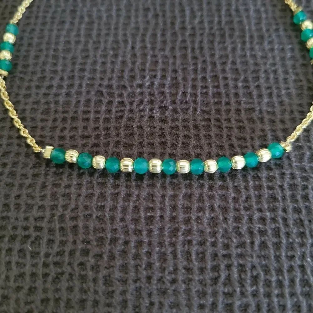 Shivam Green💚 Onyx Bead Anklet - Picture 11 of 15